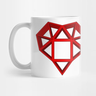 gmtrx seni lawal f134 polyhedron heart section Mug